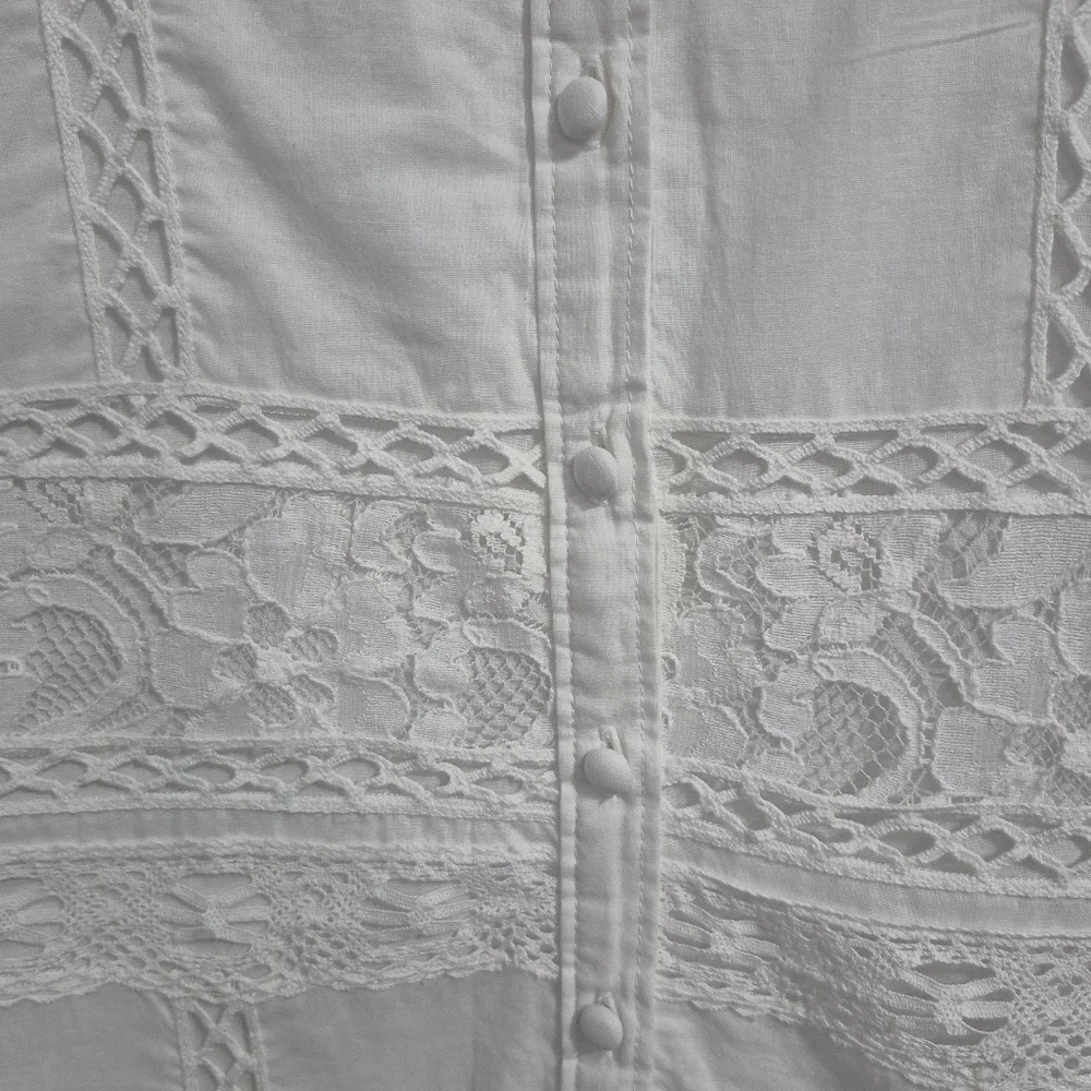 Abercrombie & Fitch White Lace Y2K girly fairy core eyelet lace Dress XS NWT - Picture 7 of 11